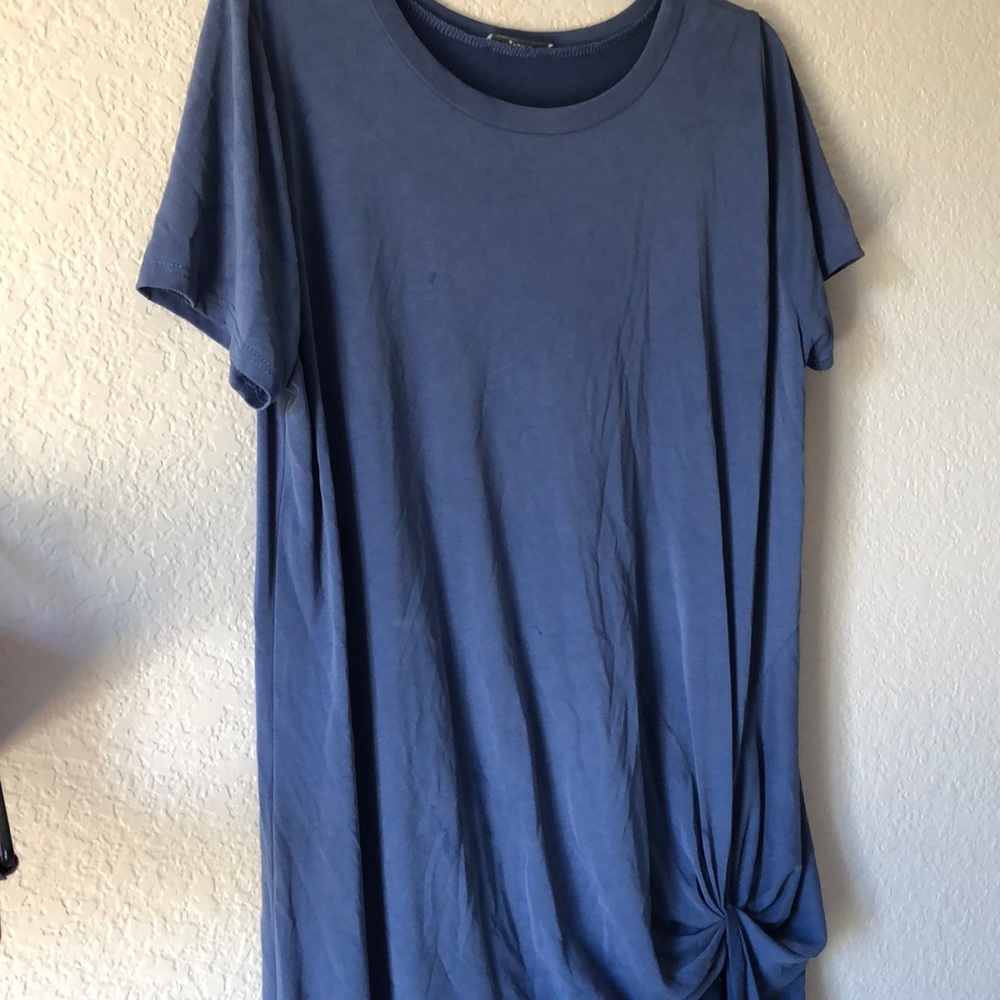 Blue t-shirt dress